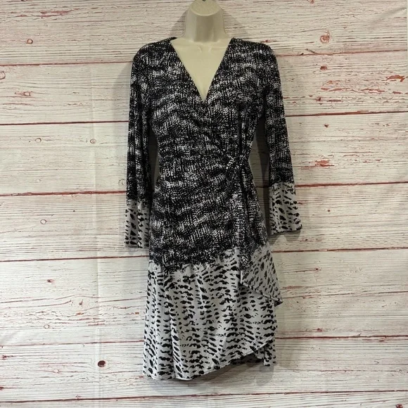 adele black and white dress Adele Long Dress Mono Dot main image 1